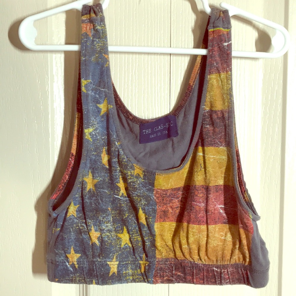 American flag bra/ crop top